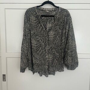 Pilcro Anthropologie Patterned Blouse